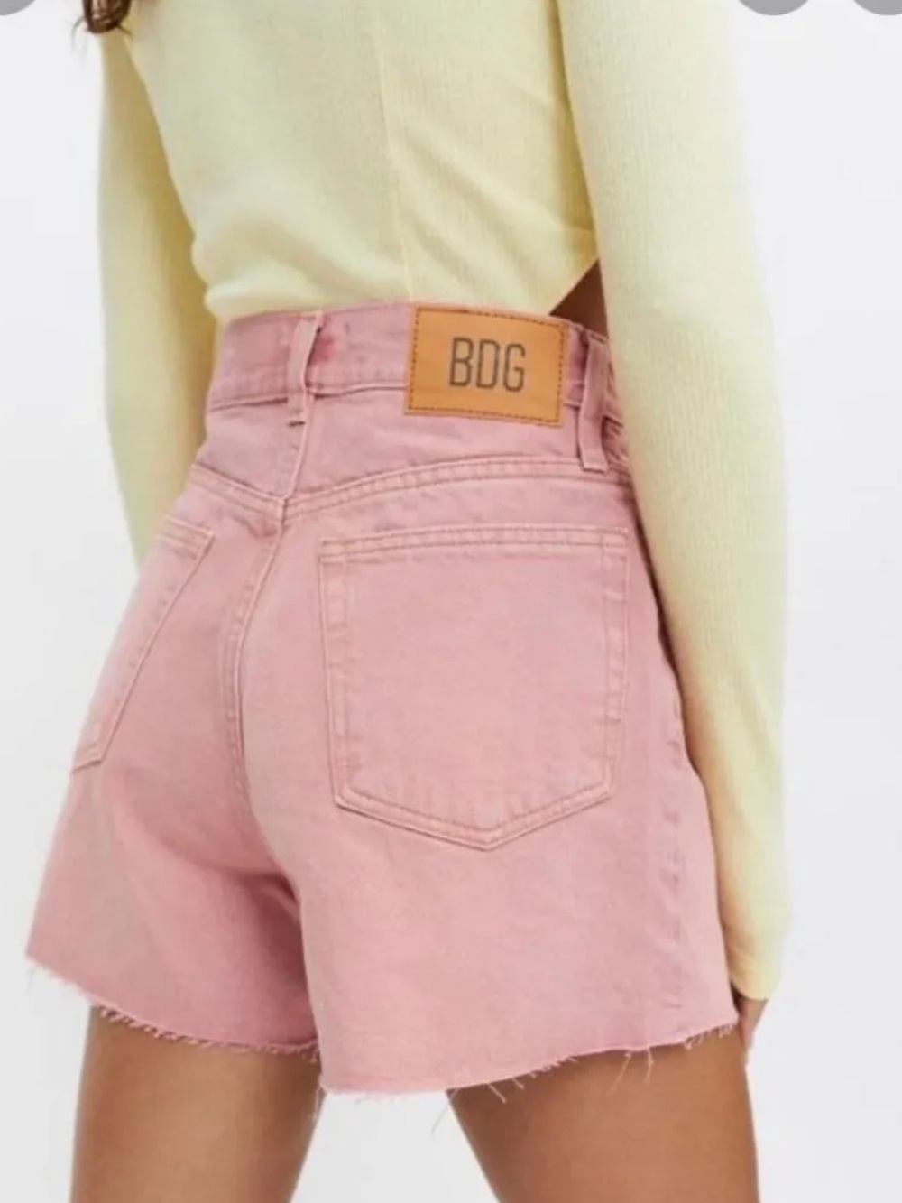 Brand new BDG High-Rise Pink Denim Shorts 24”